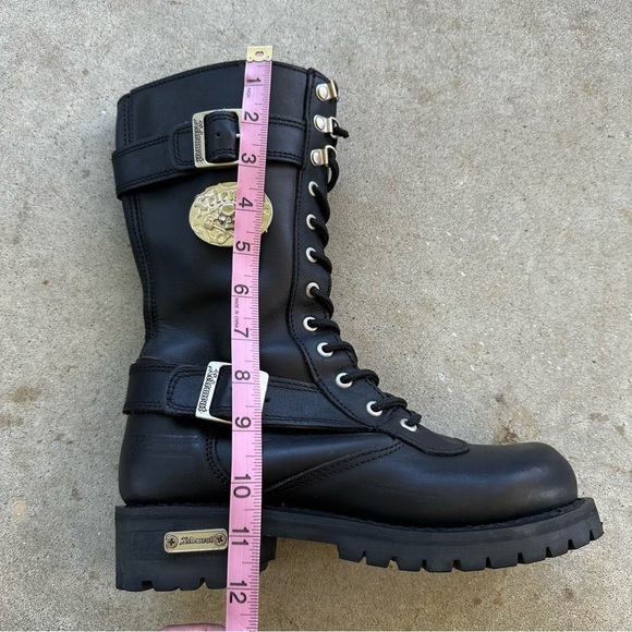 Xelement X29409Black 'Fury' 12-Inch Lace-Up Motorcycle Boots Women’s Size 7.5 - Picture 5 of 13